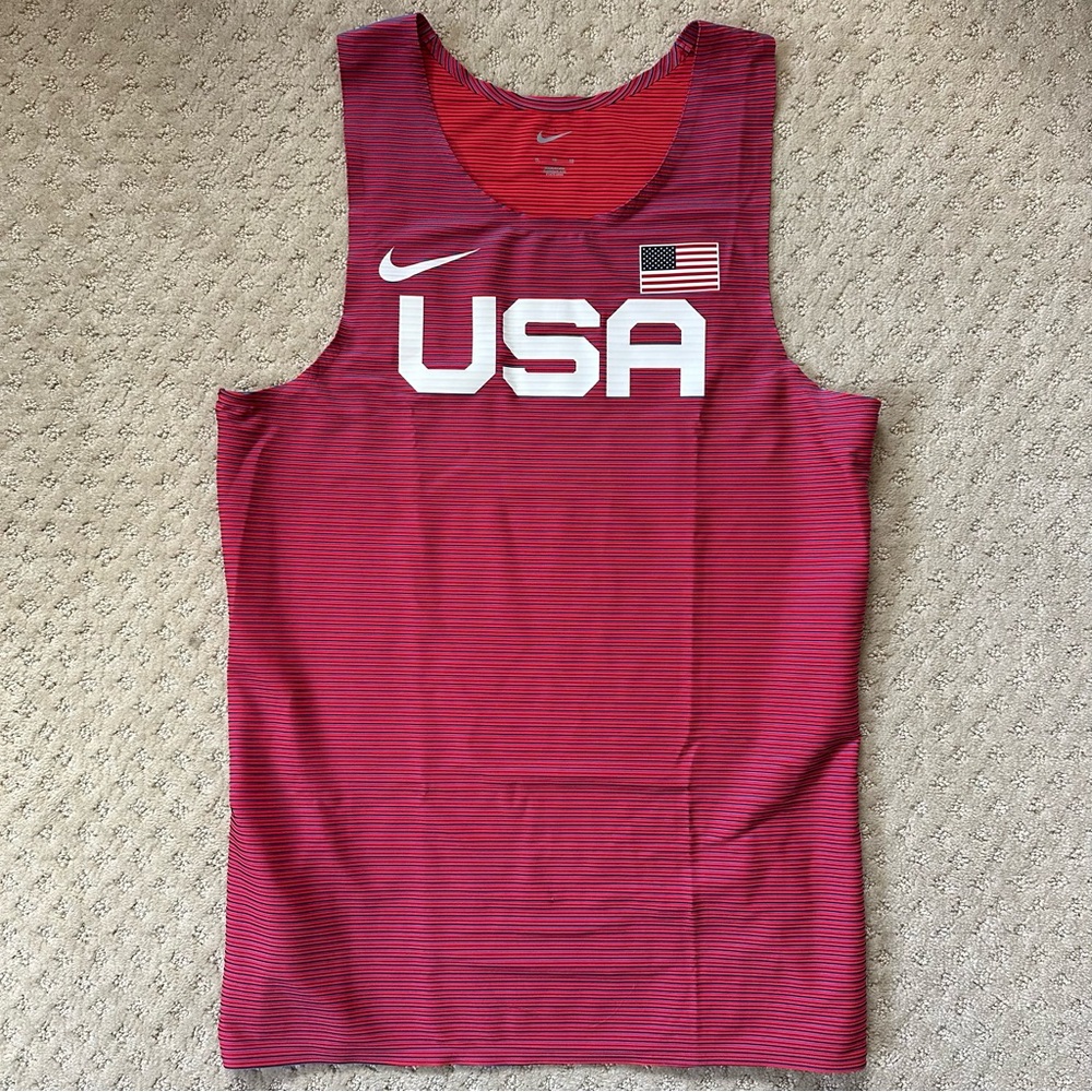 Mens Nike 2023 USA International Team Pro Elite Track Singlet AO8669-602 Size XL